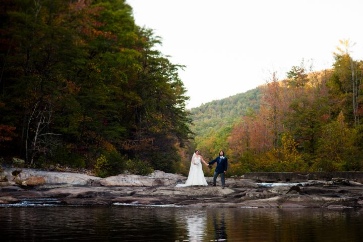 a fall wedding at brown mountain beach resort