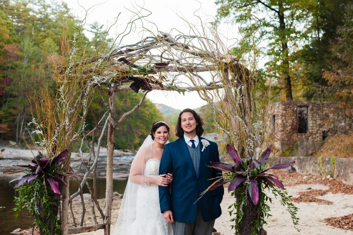 a wedding near linville gorge at brown mountain beach resort