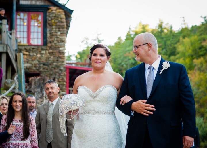 wedding ceremony at brown mountain beach resort