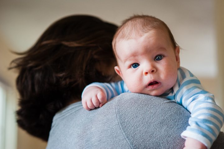 adorable baby posing for portraits in tryon nc 