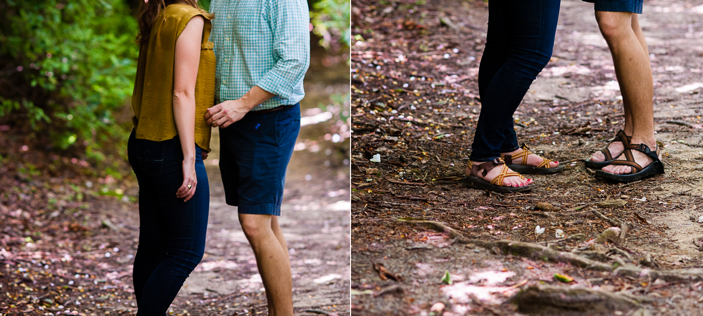 adventure engagement session in the mountains 