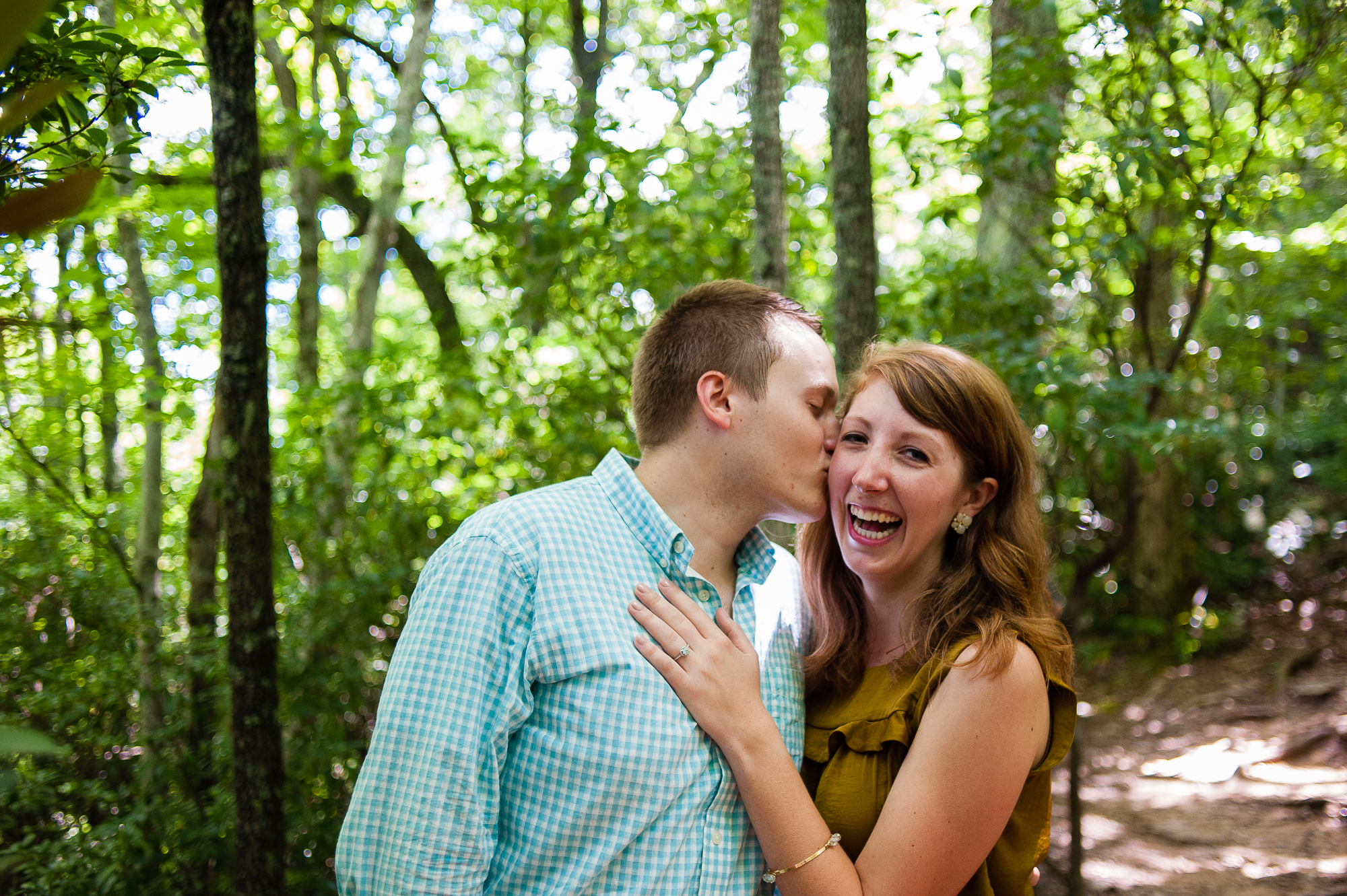 asheville adventure engagement session 