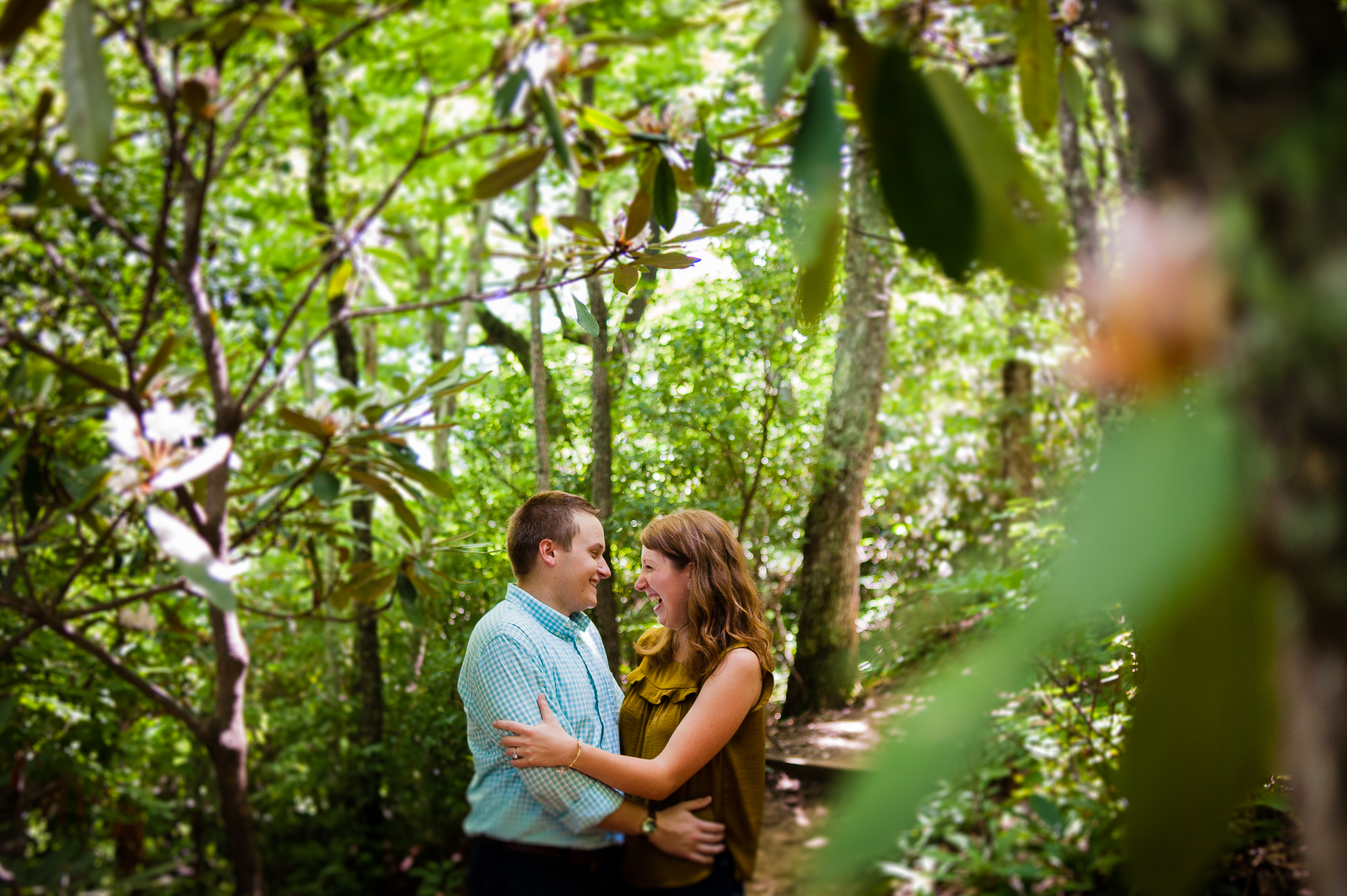 asheville adventure engagement session 