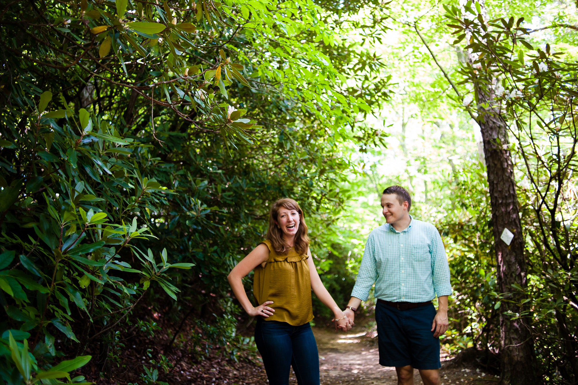 asheville adventure engagement session 