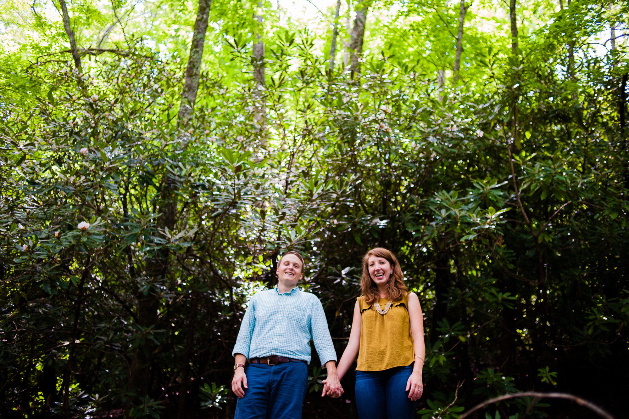 asheville engagement session in the mountains