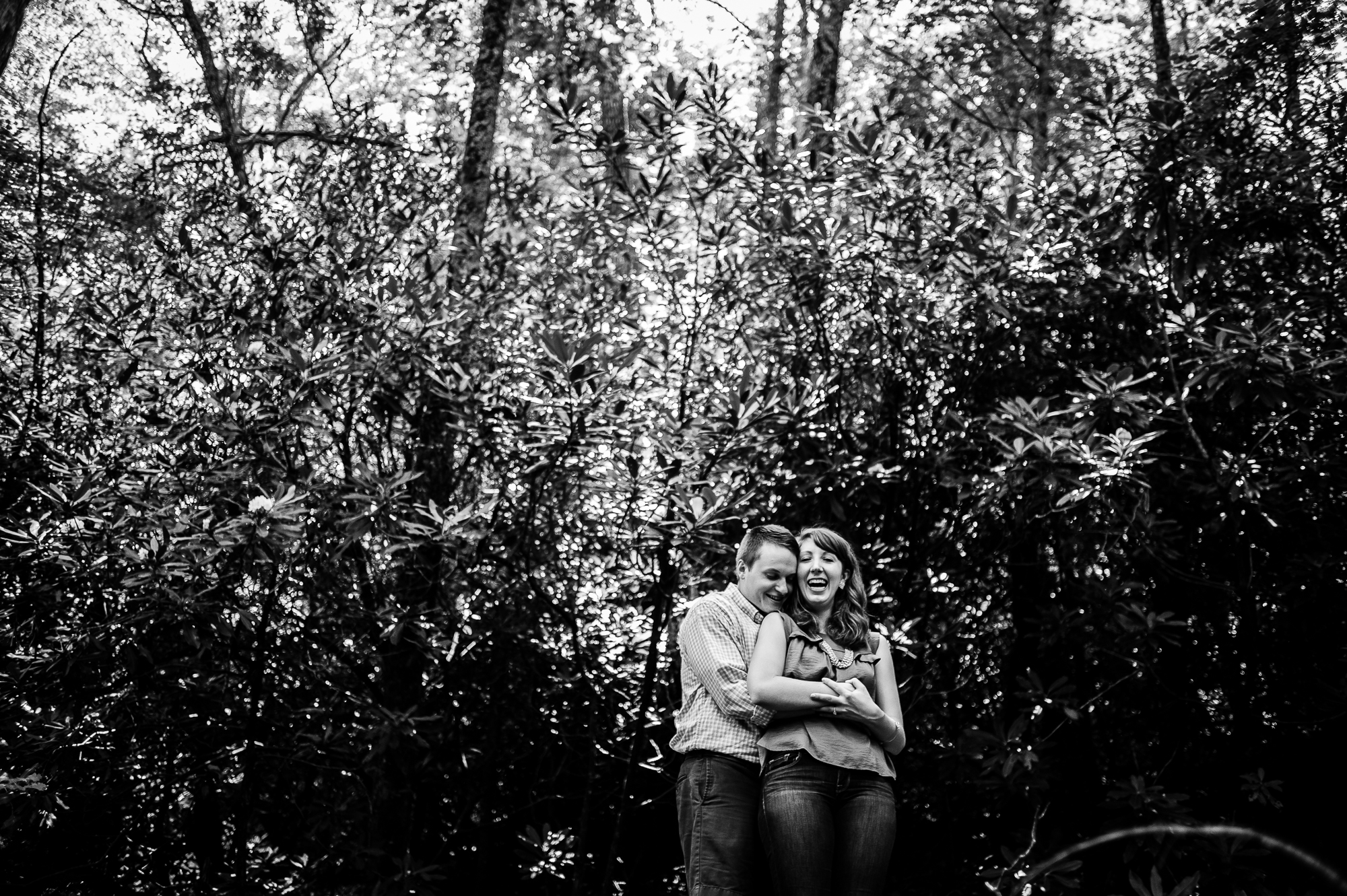 asheville engagement session in the mountains