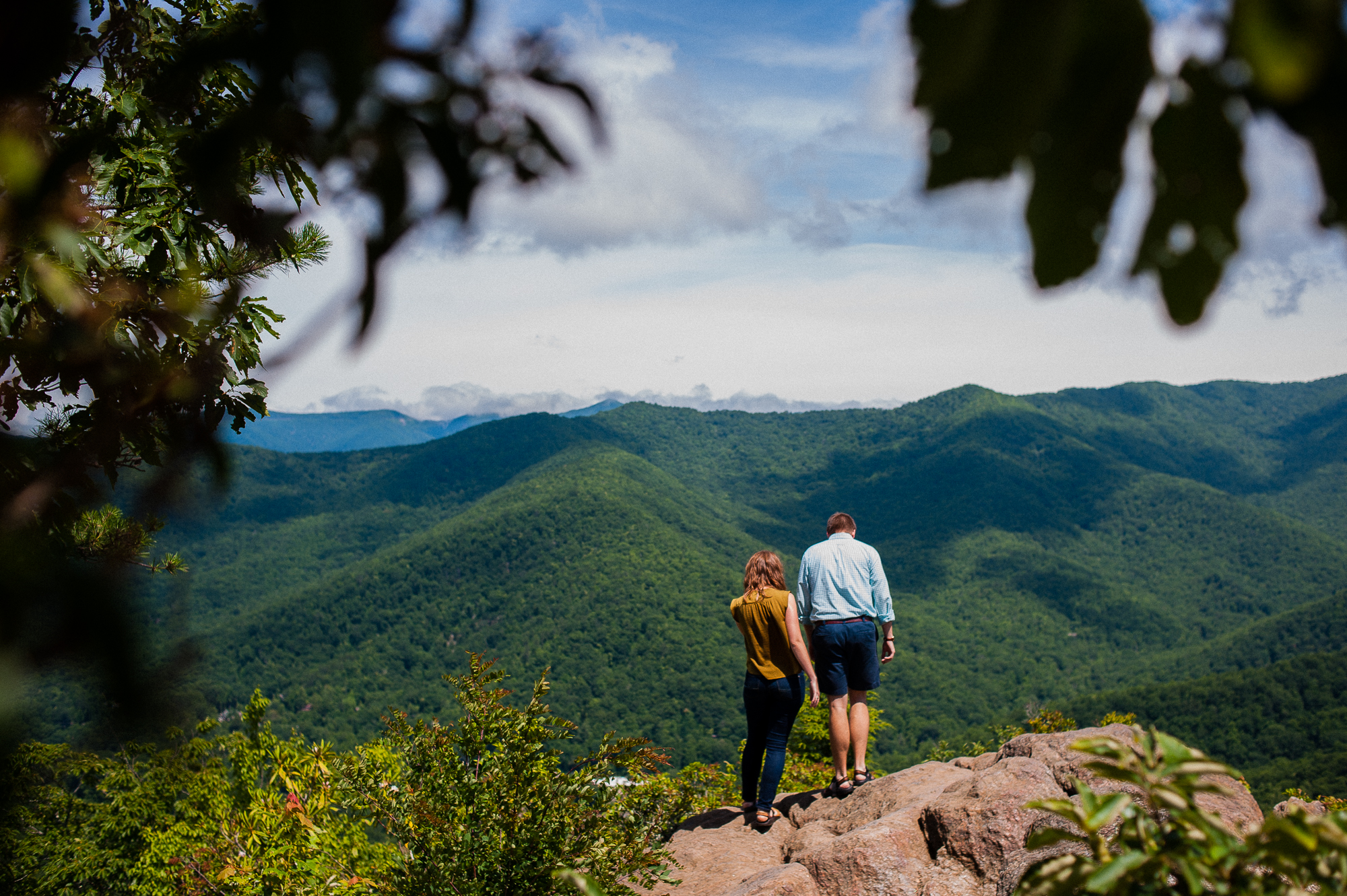 a mountaintop adventure engagement 