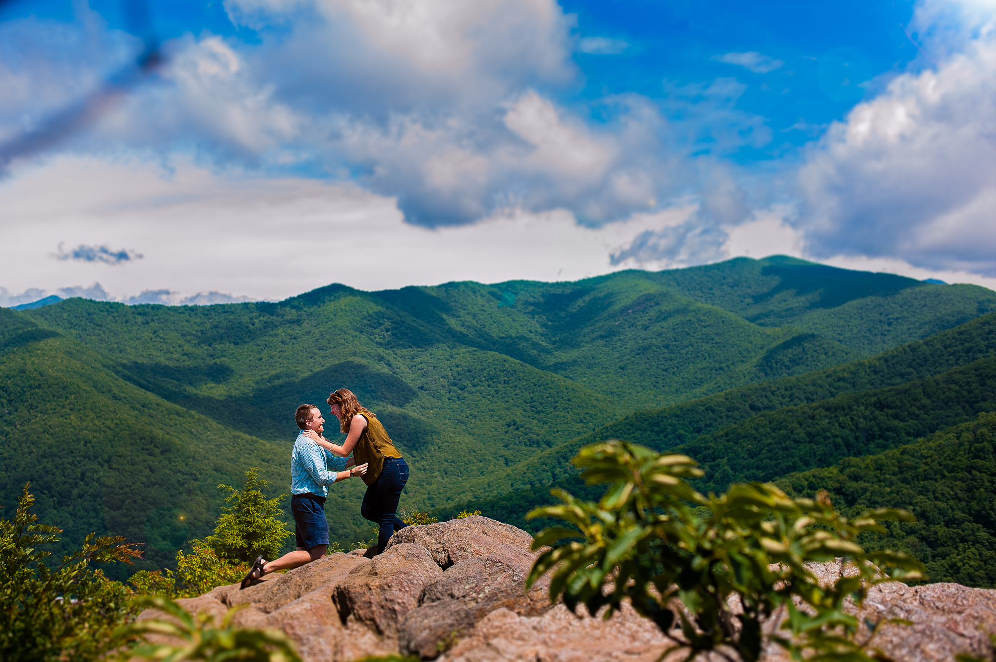 a beautiful adventure mountaintop proposal 