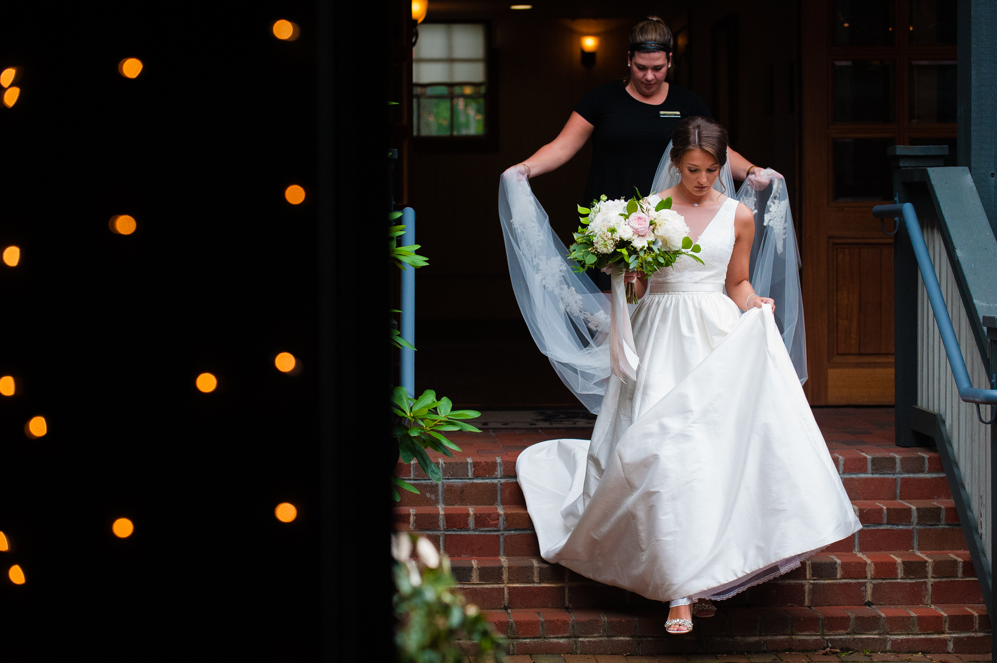 bride walks to ceremony