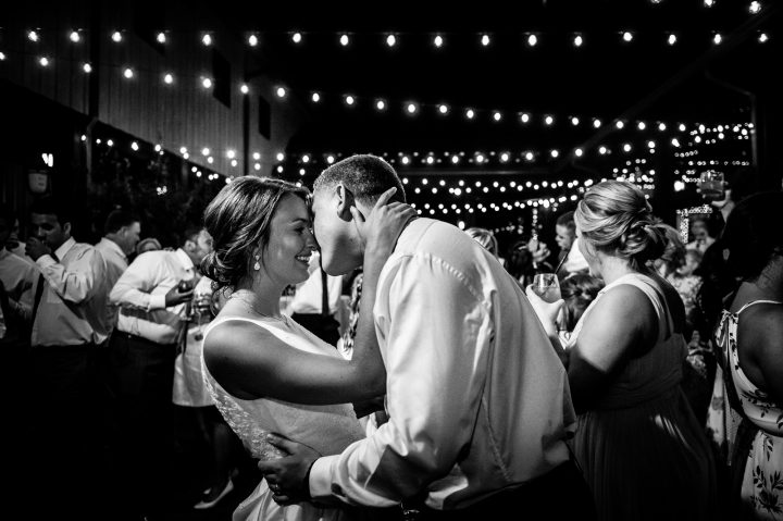 bride and groom dancing during their wedding reception at lioncrest