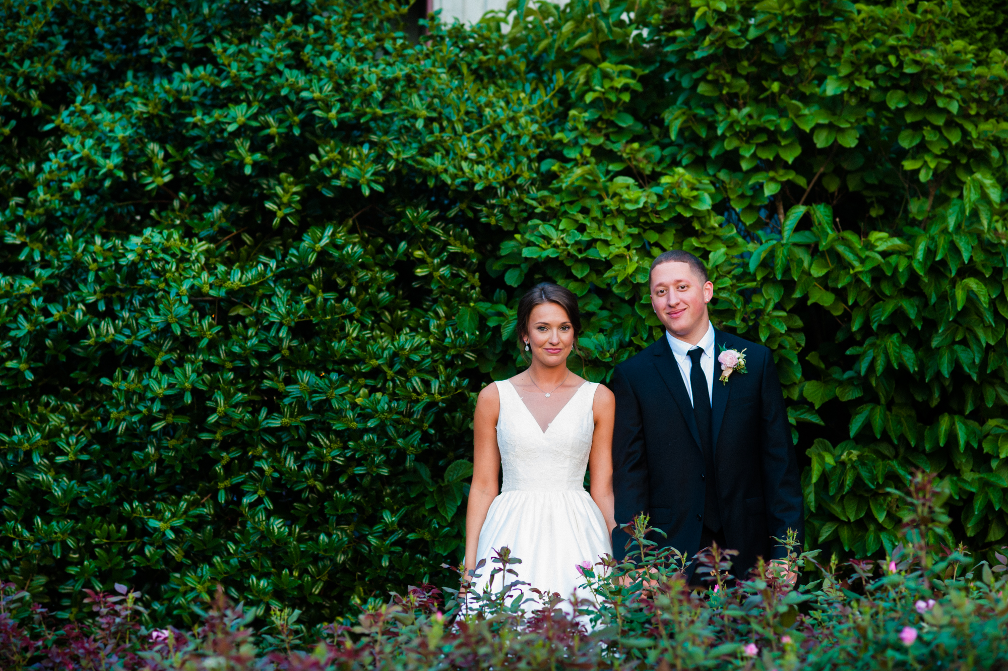 bride and groom portrait at their biltmore estate wedding