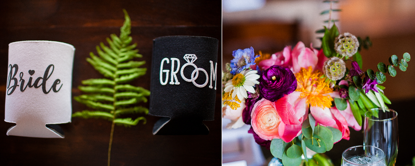 colorful flowers and ferns were details during this vineyards at bettys creek wedding 