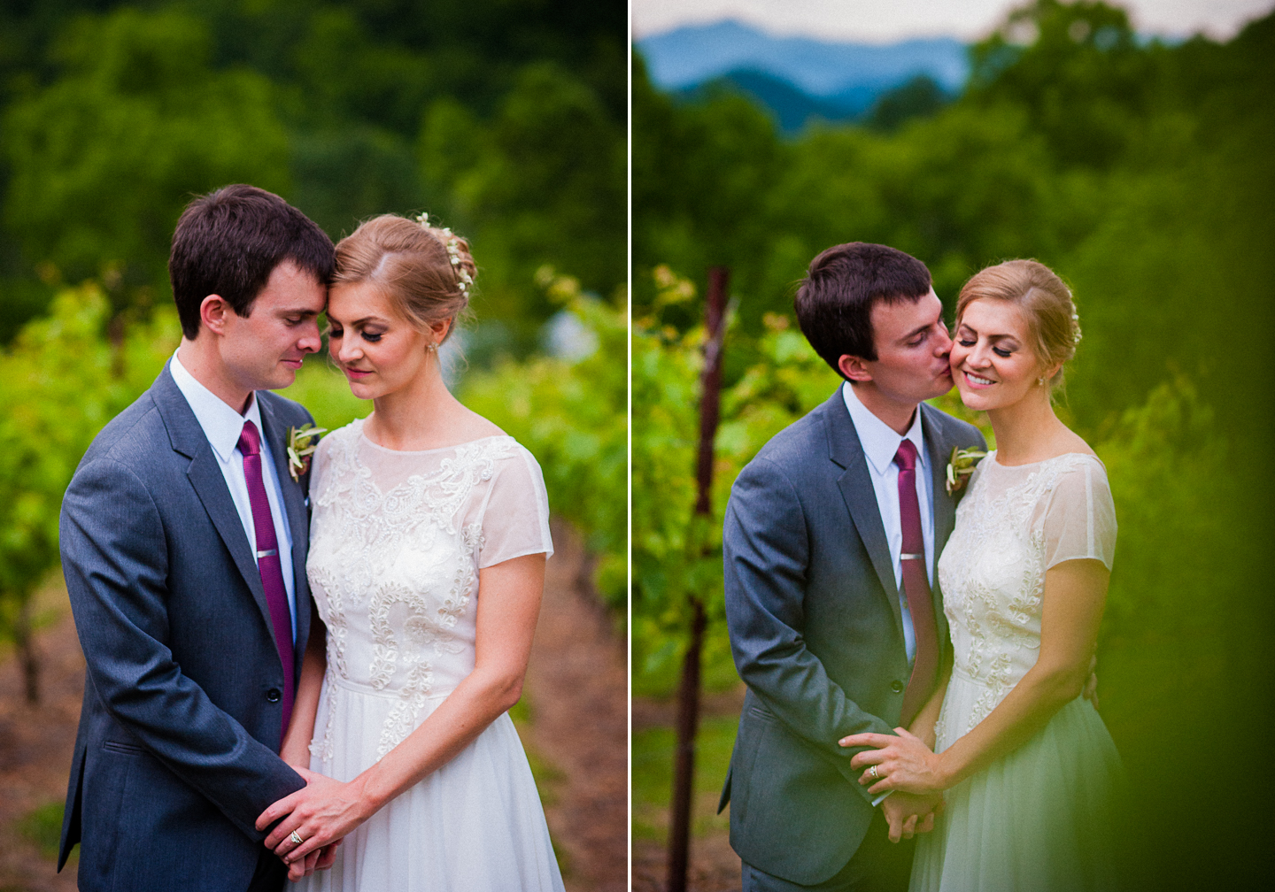 bride and groom were all smiles during their wedding in the great smoky mountains 
