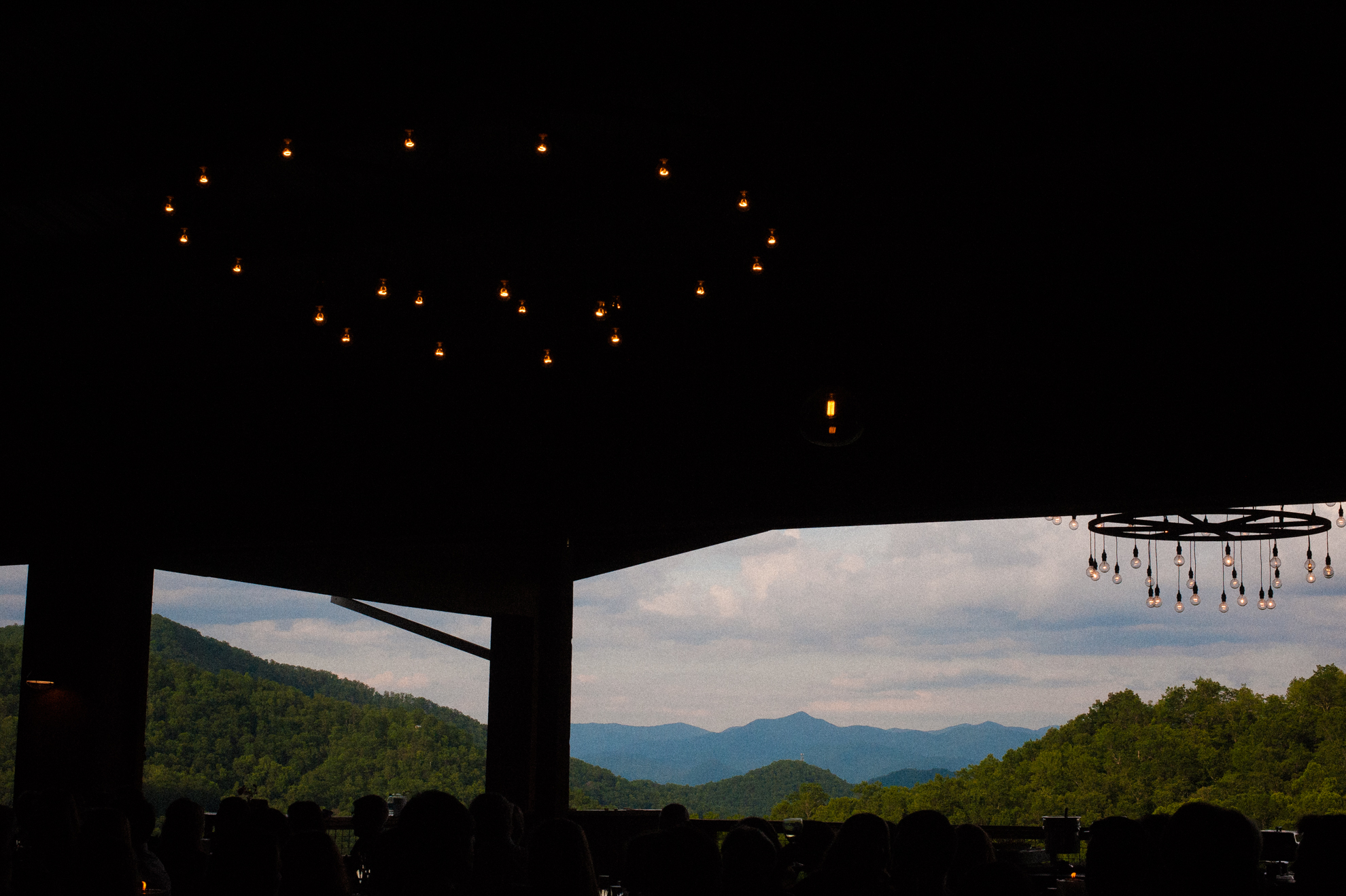 view of mountains from reception lodge