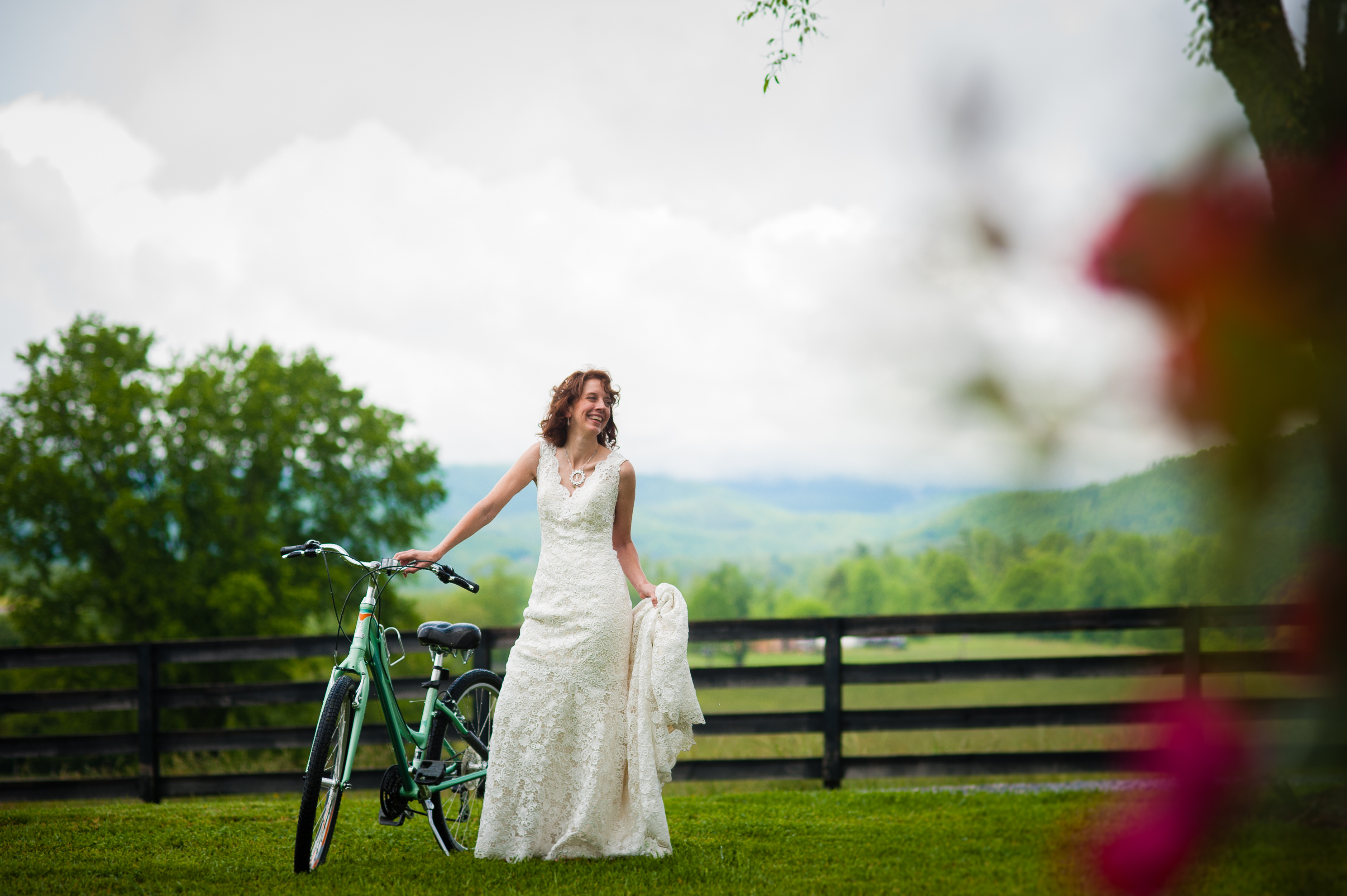 Bride and Bike at Oskar Blues REEB Ranch 