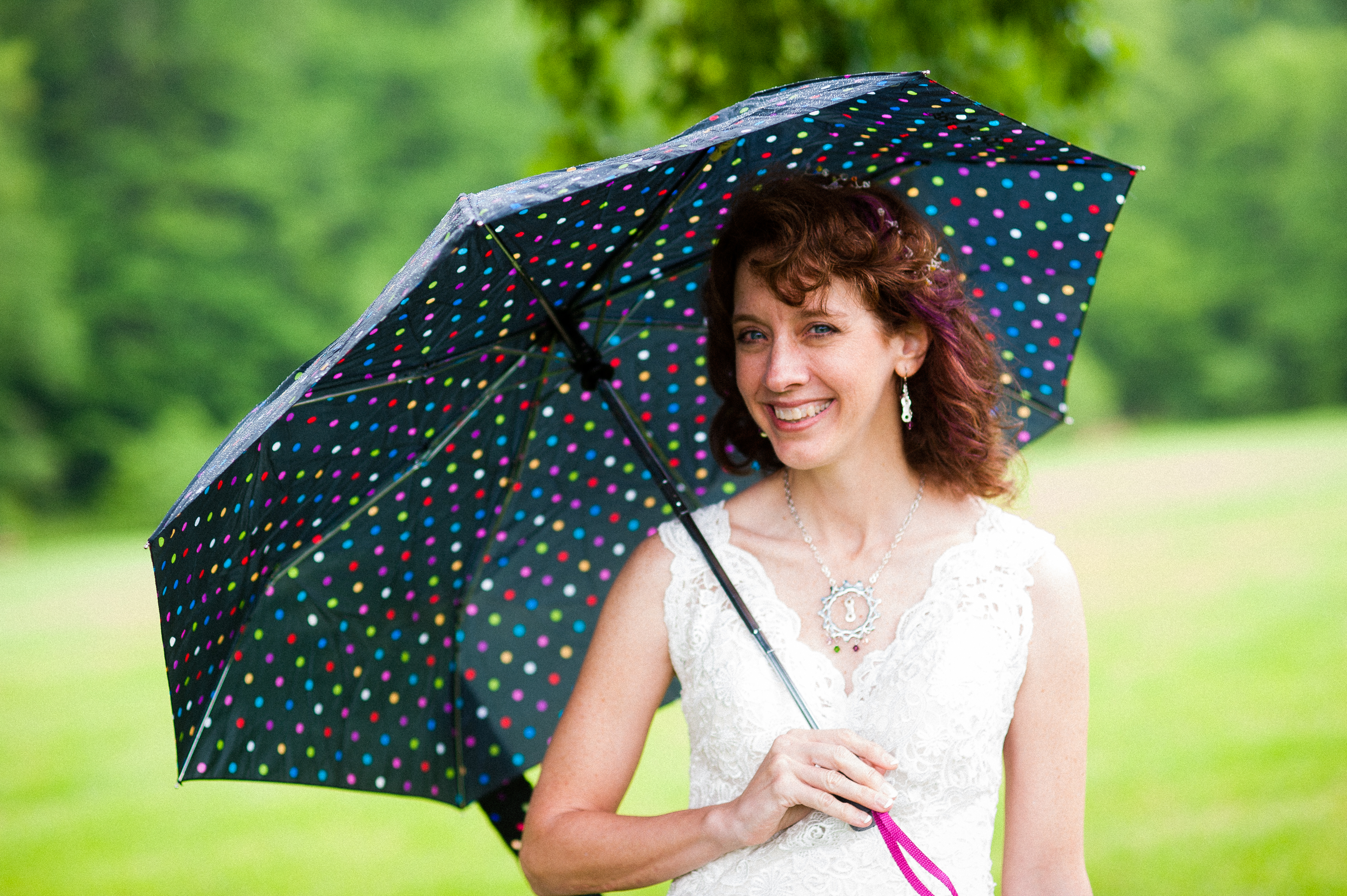 Bride with Umbrella at Reeb Ranch 