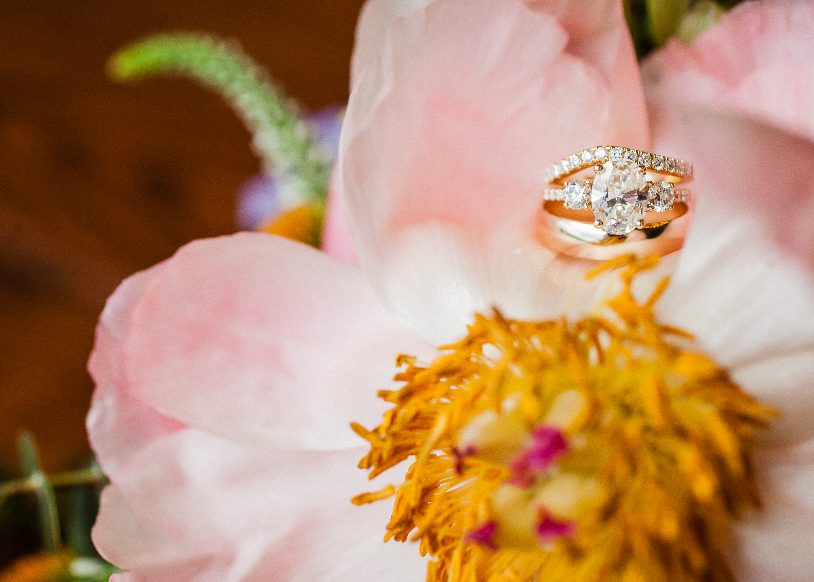 vintage wedding ring at vineyards at b