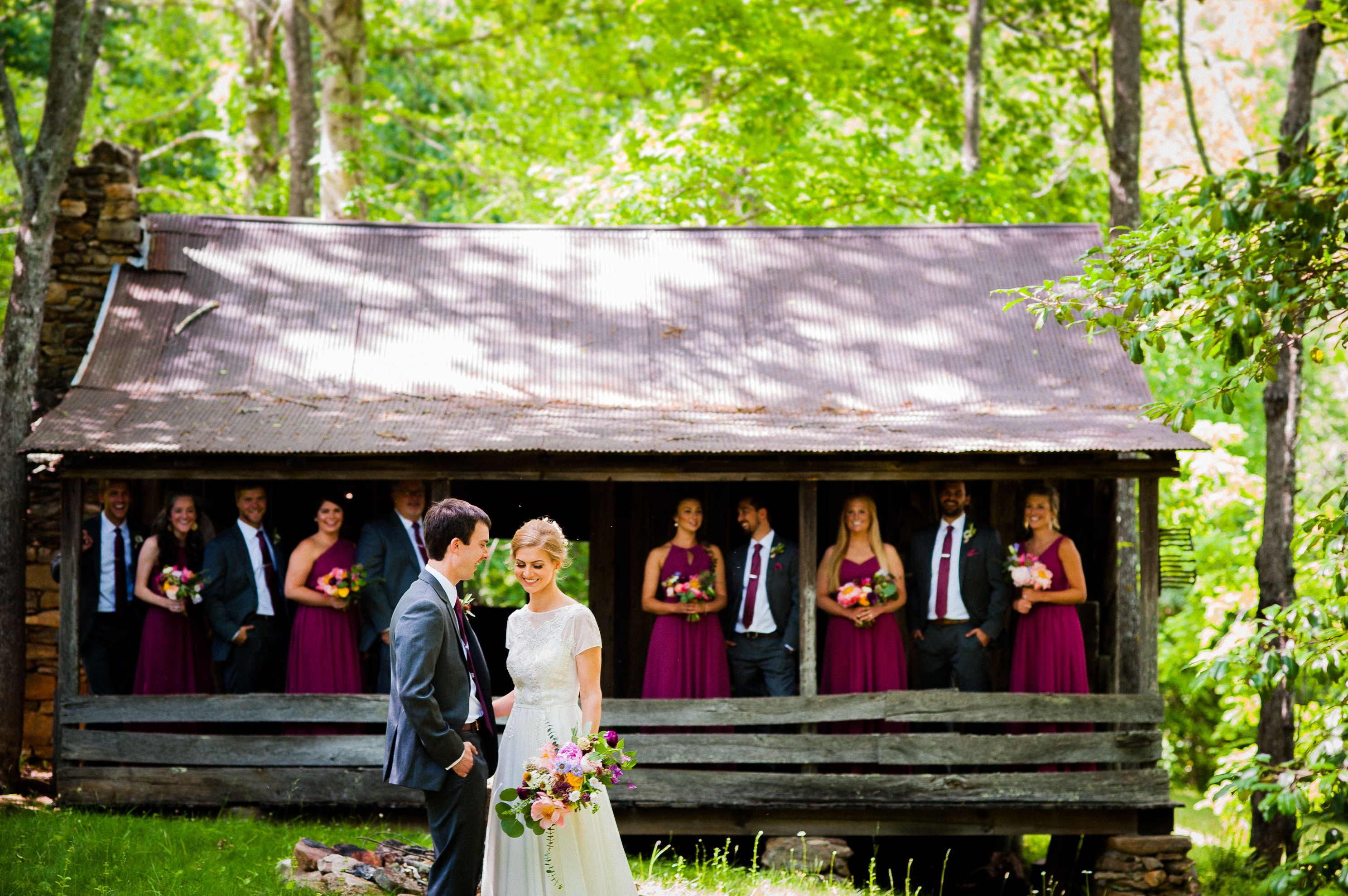 wedding party at vineyards at bettys creek 