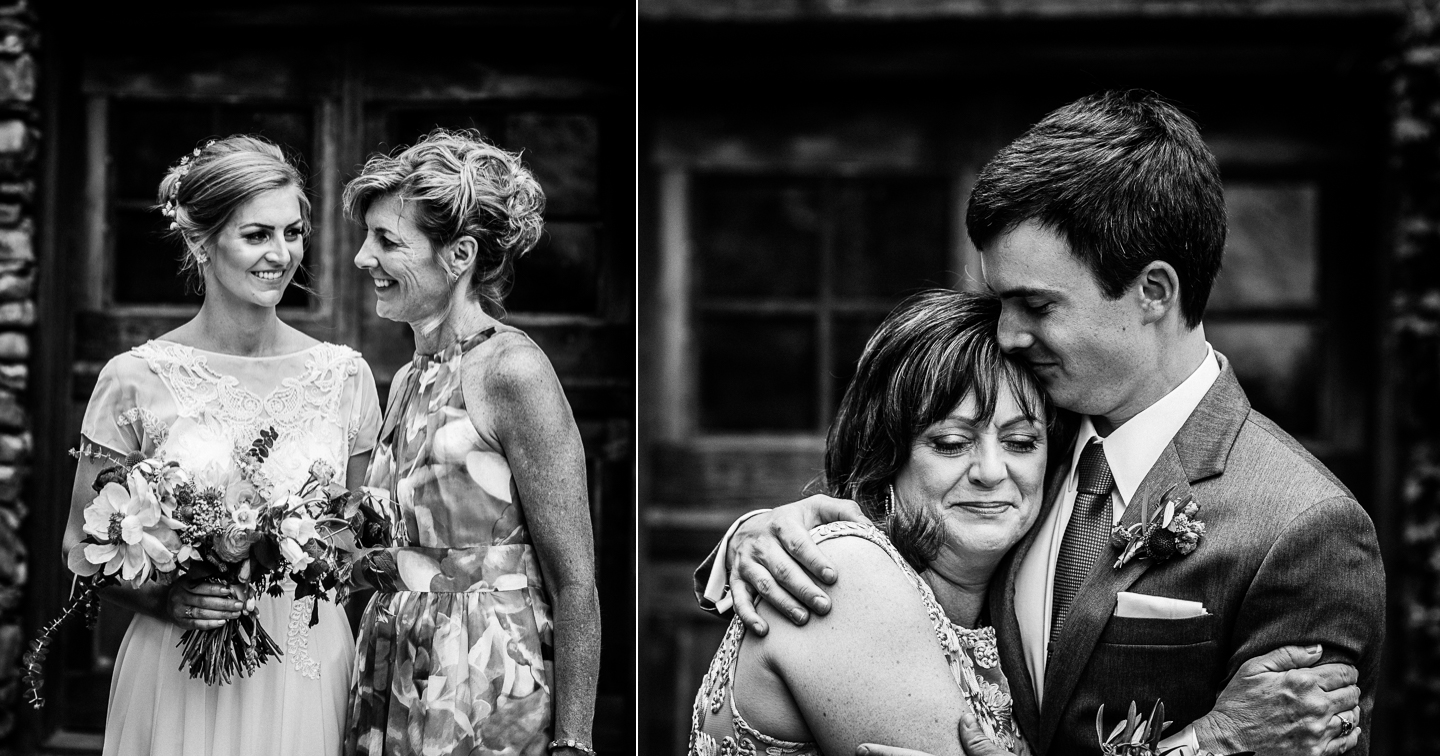 family portrait during a bettys creek wedding 