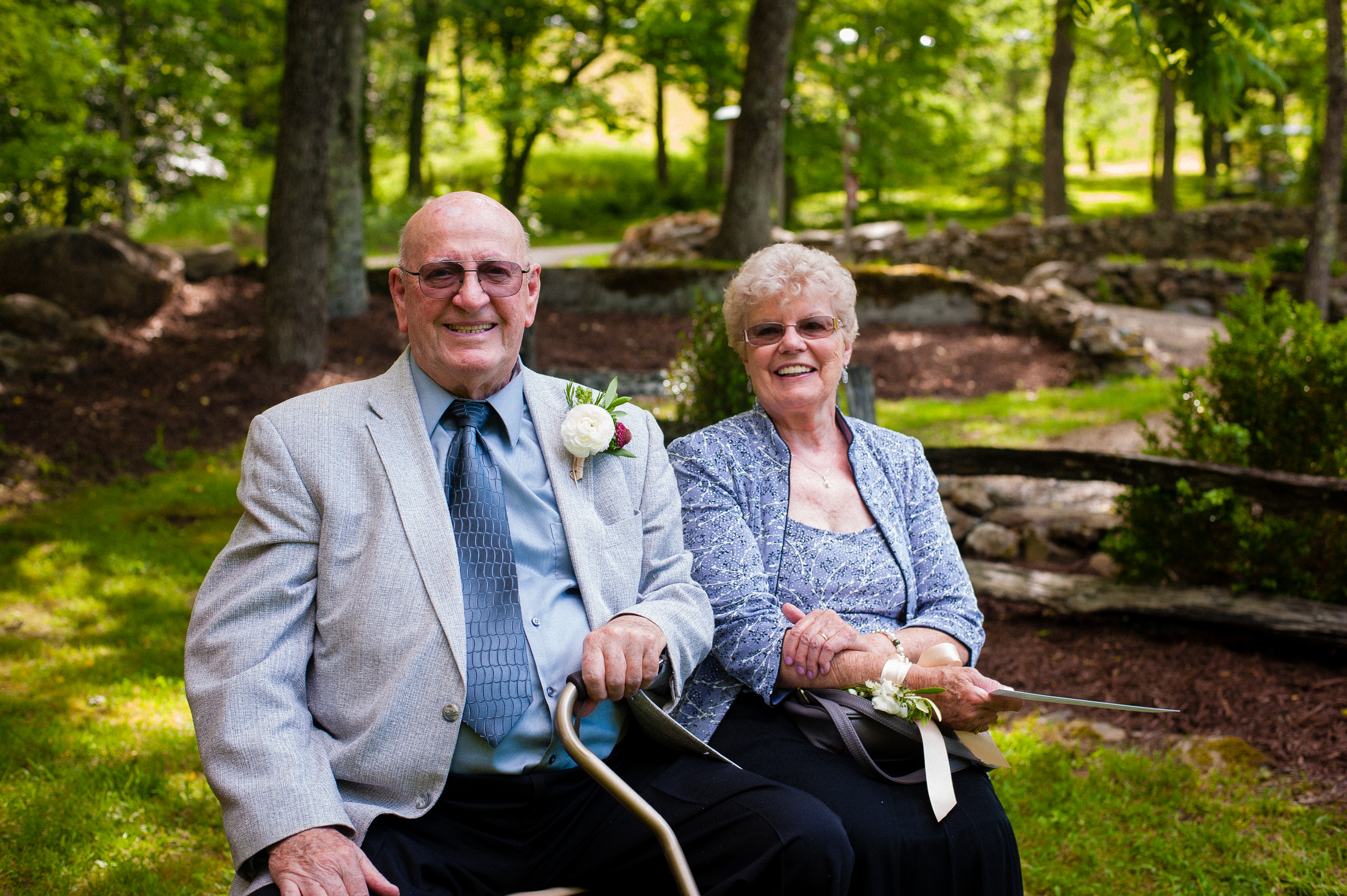 grandparents await the start of wedding ceremony 