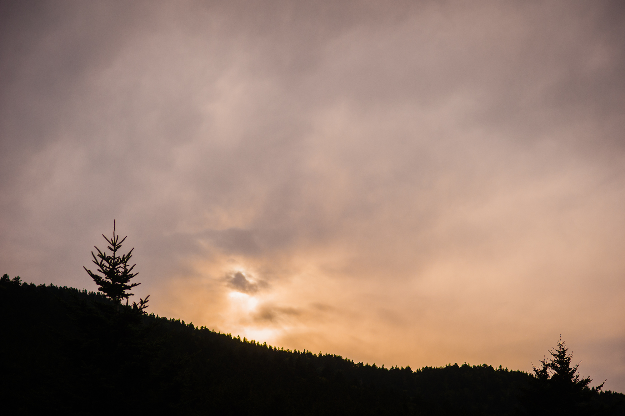 carvers gap at sunset 