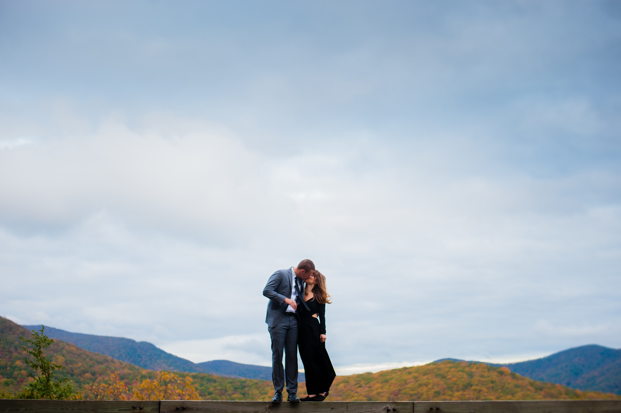 fall engagement session on the blue ridge parkway