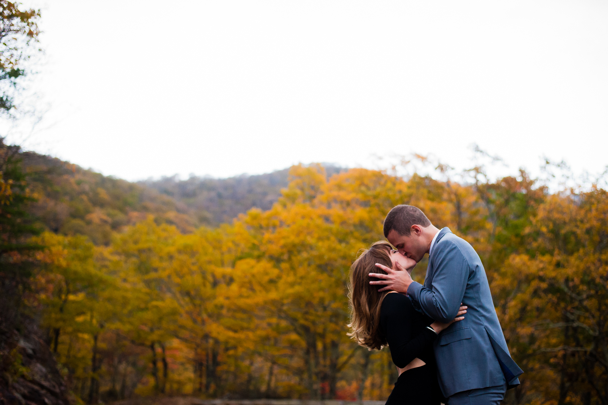 fall engagement session on the blue ridge parkway