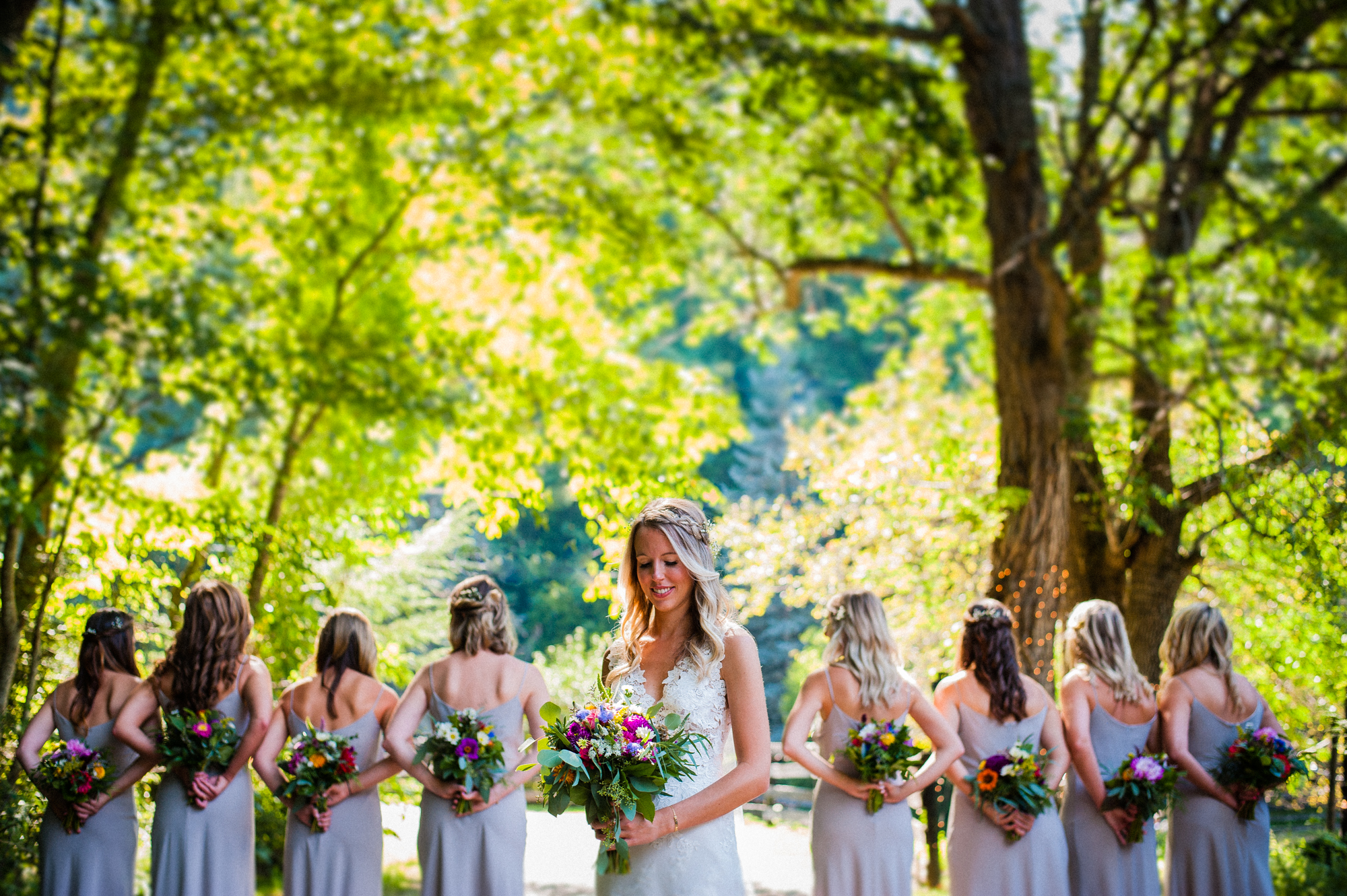 beautiful bride at a farm wedding