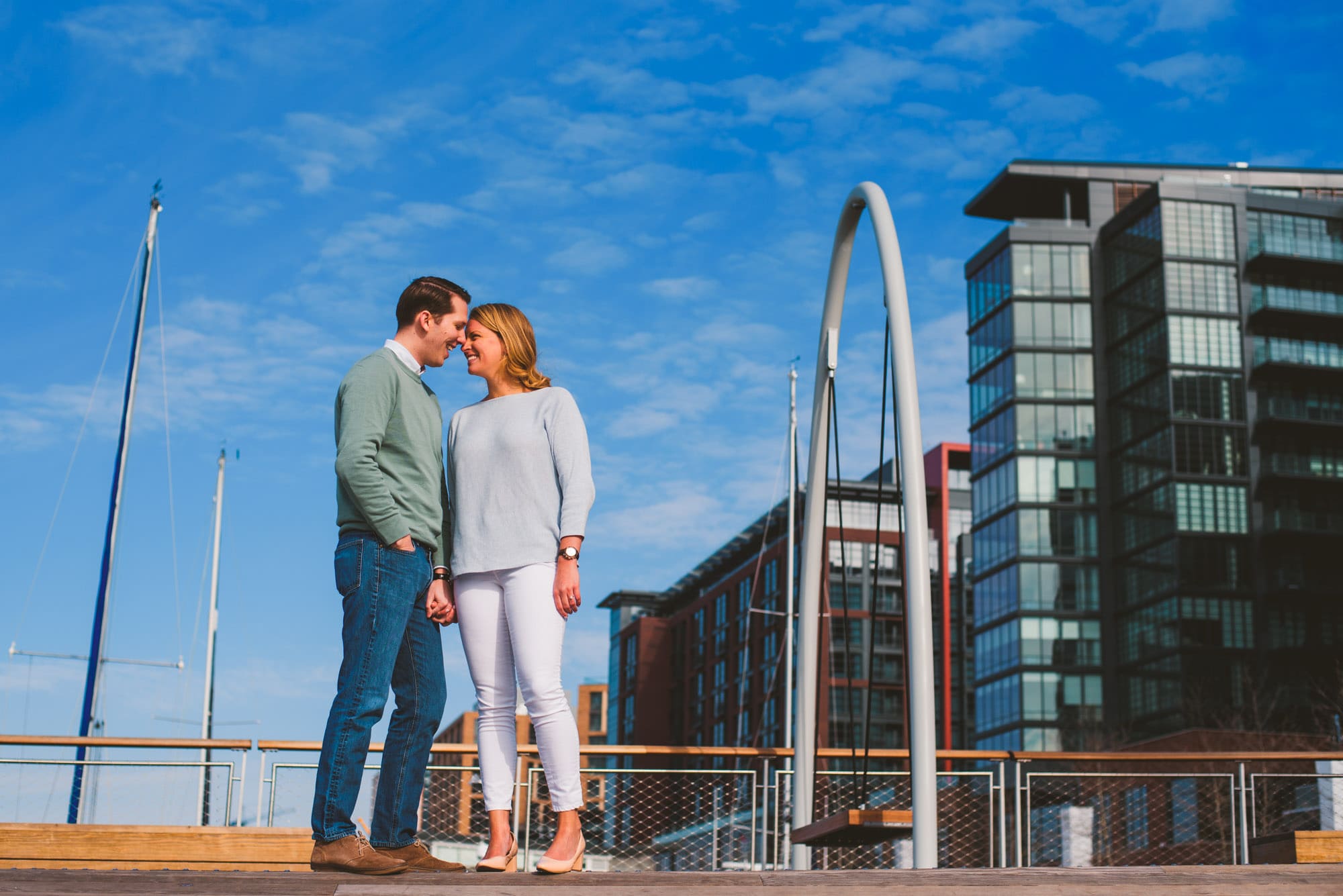 couple on a boardwalk in Washington DC