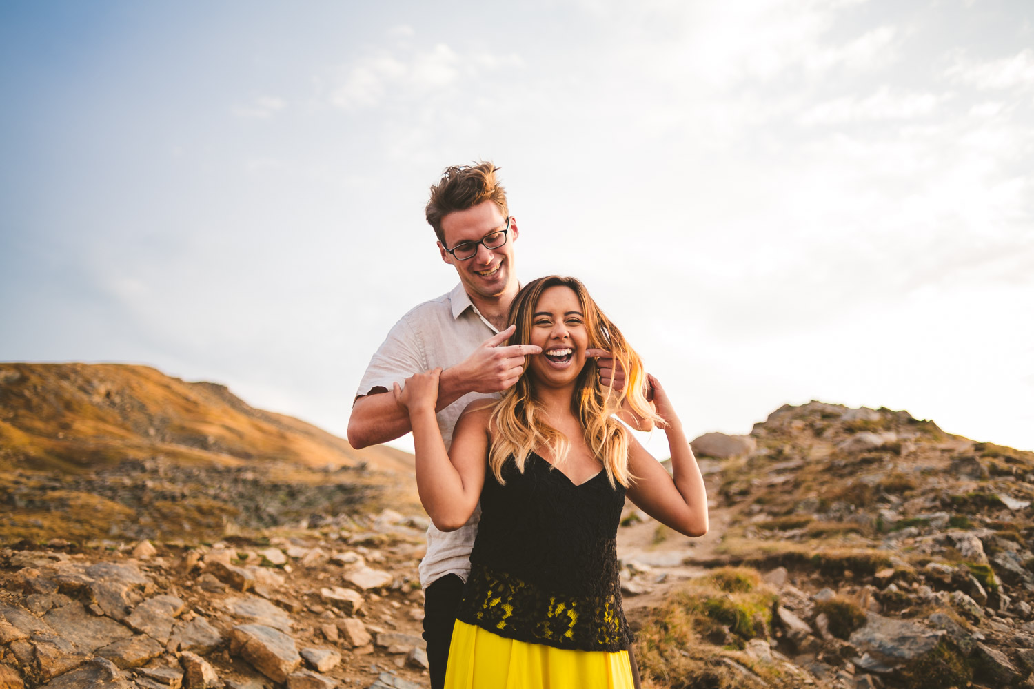 Loveland Pass Colorado adventurous couples photography