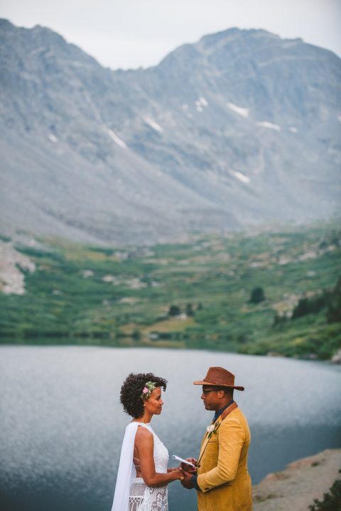 Loveland Pass Colorado elopement ceremony