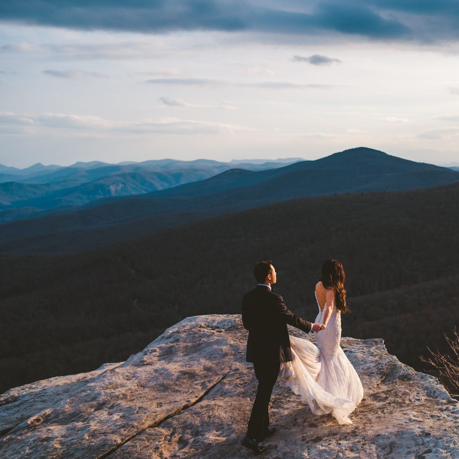 Asheville elopement photographer at Rough Ridge on the Blue Ridge Parkway