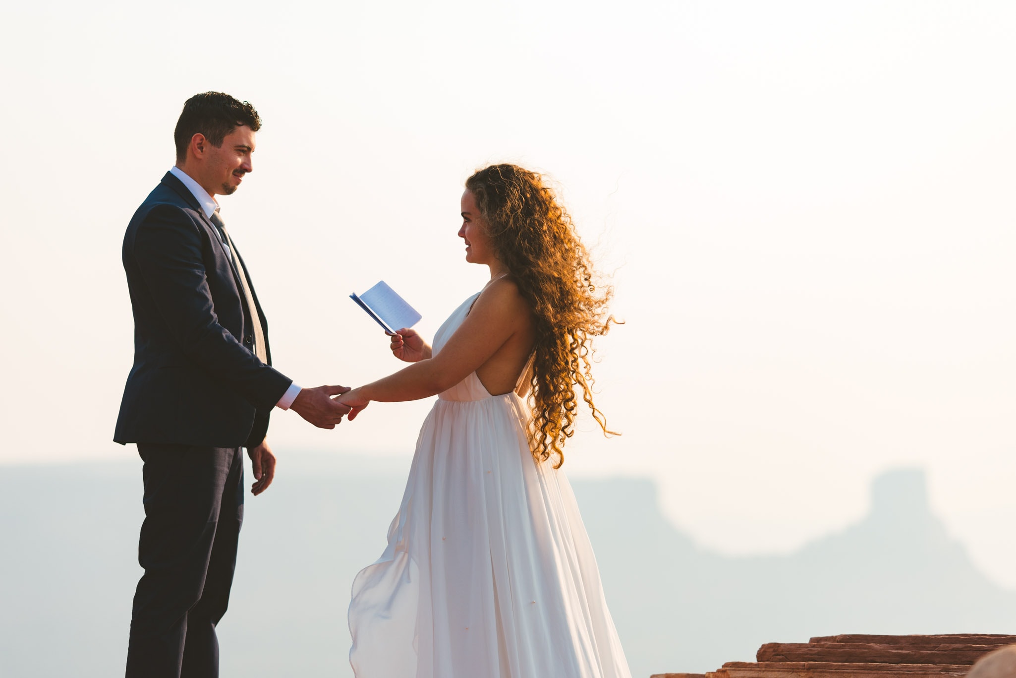 Moab Utah elopement ceremony