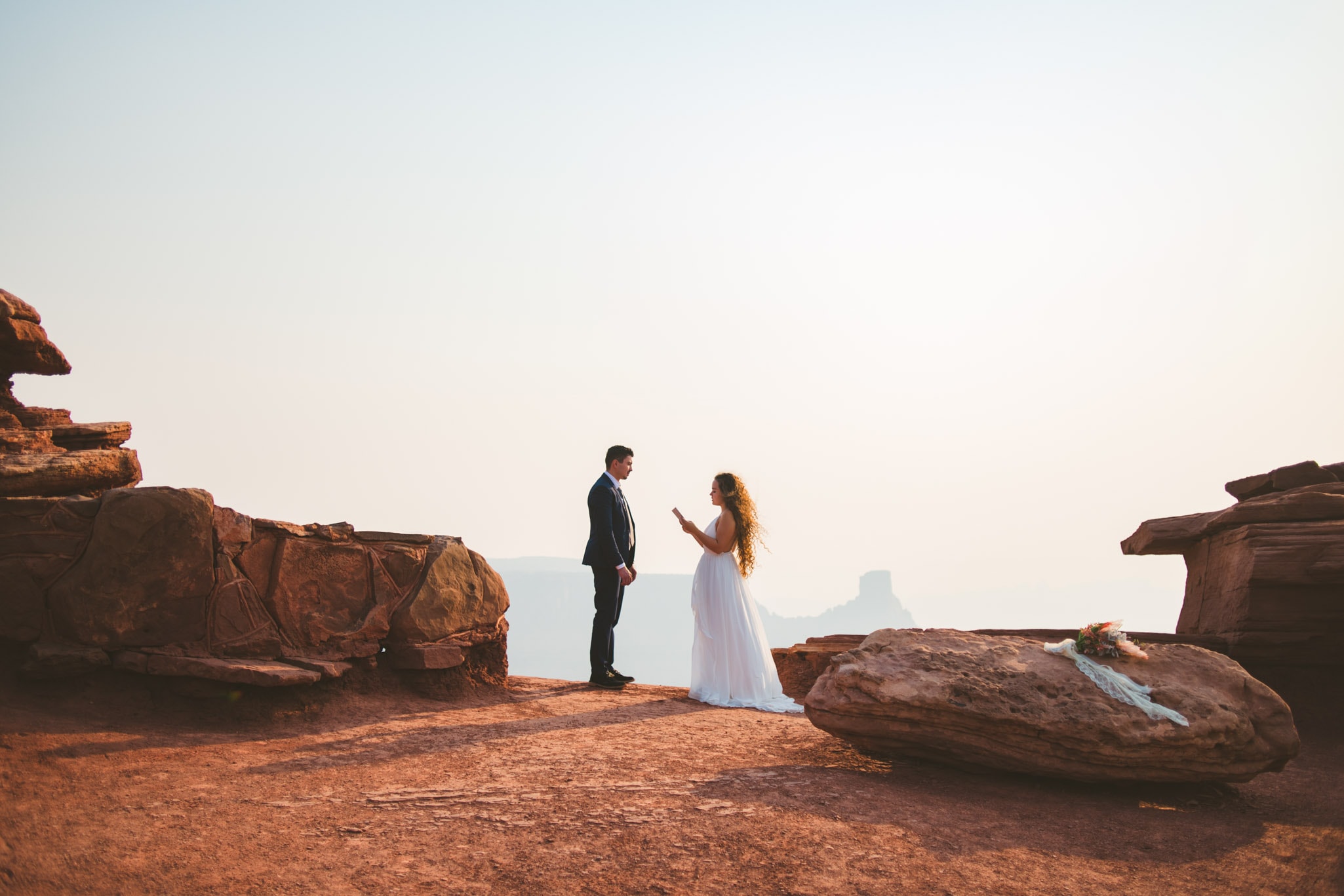 Wedding ceremony at Dead Horse Point State Park