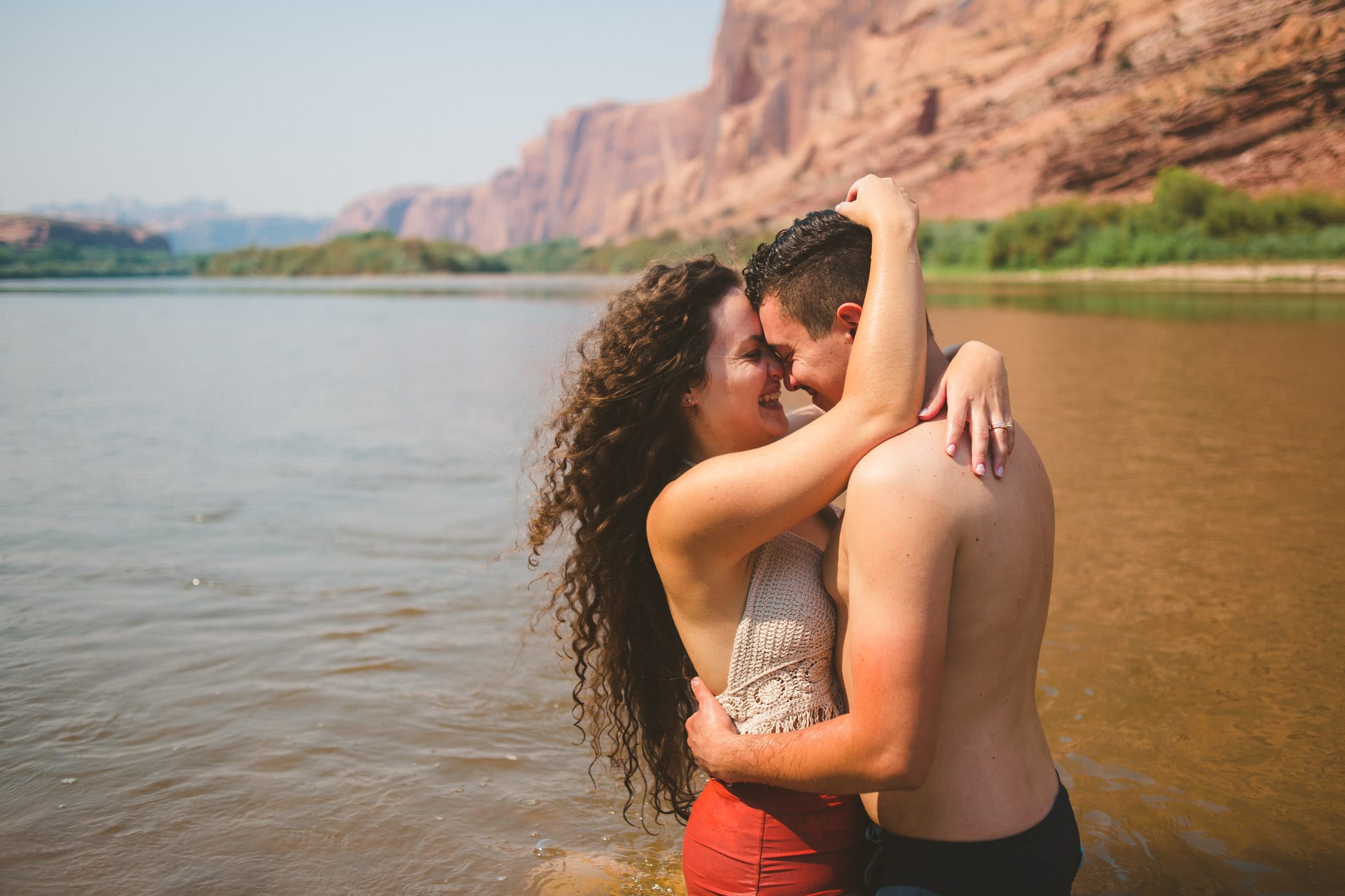 Couples photography session in the Colorado River