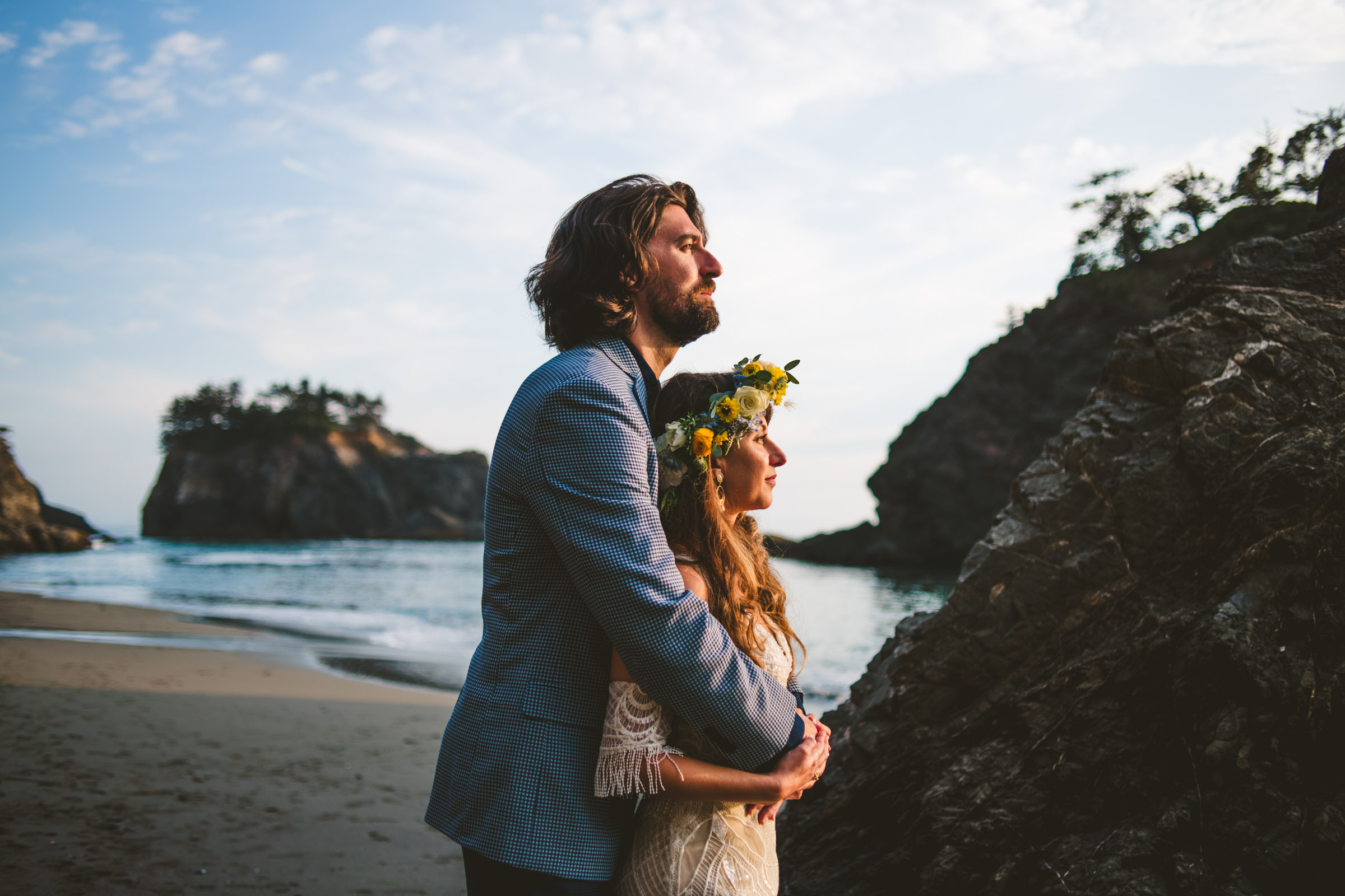 Beach elopement photography 