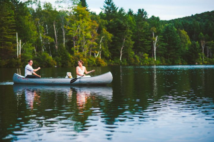 Vermont canoeing elopement 